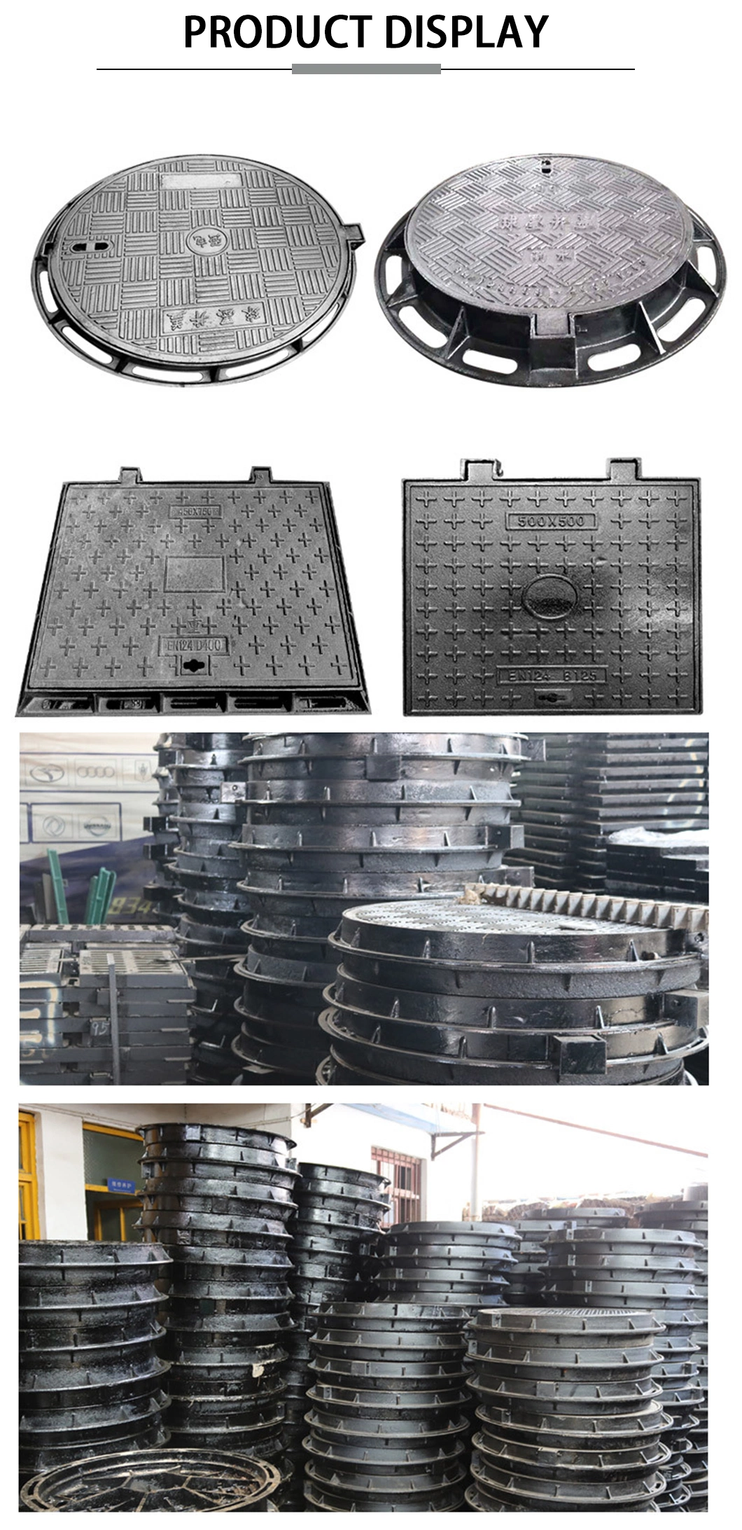 Ductile Cast Iron Well Lid and Gully Grate for Drainage System